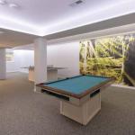 Basement Game Room with Glow-in-the-dark Mural